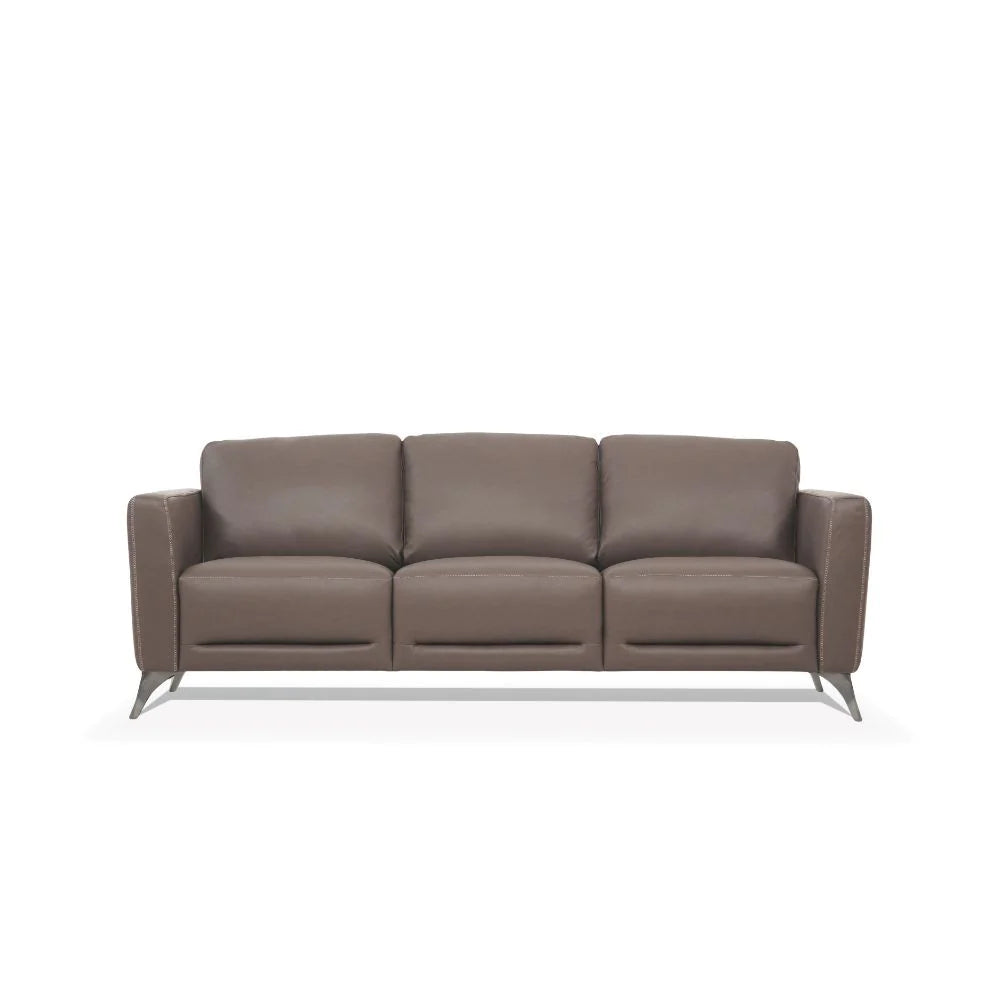 ACME Malaga Wooden Frame Sofa in Leather