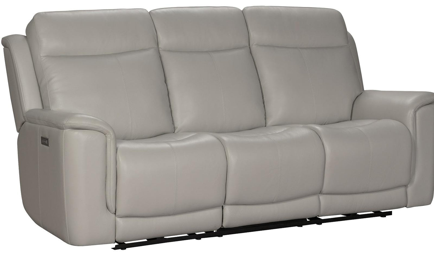 BarcaLounger Burbank Reclining Sofa w/ Power Headrest in Laurel-Cream