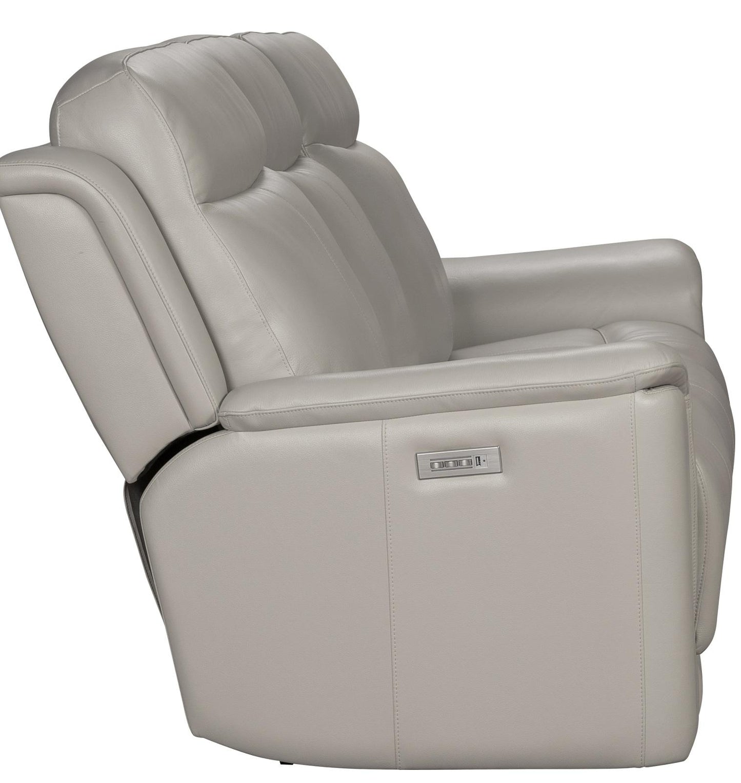 BarcaLounger Burbank Reclining Sofa w/ Power Headrest in Laurel-Cream