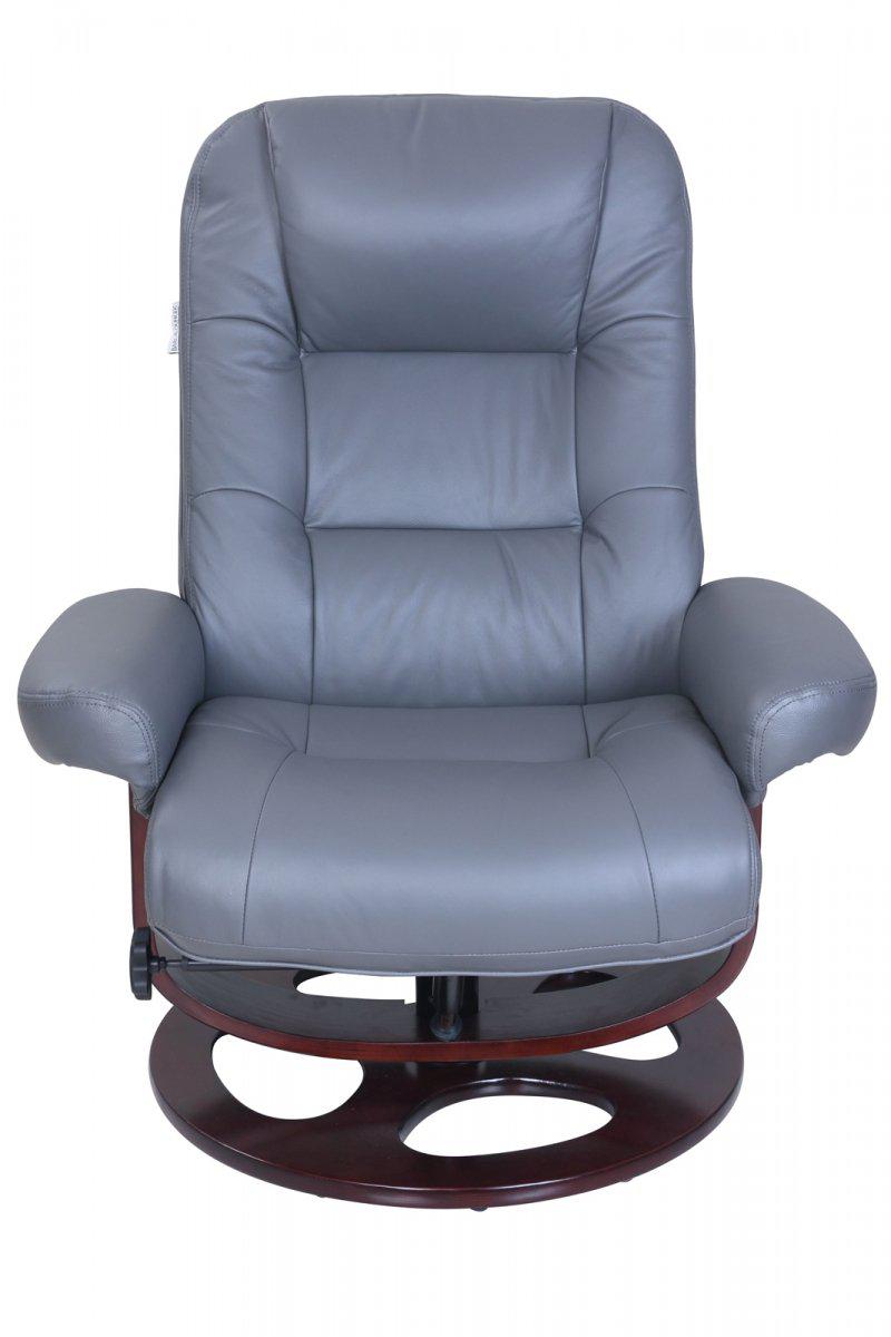 BarcaLounger Jacque Pedestal Recliner / Ottoman in Gray 15-8021