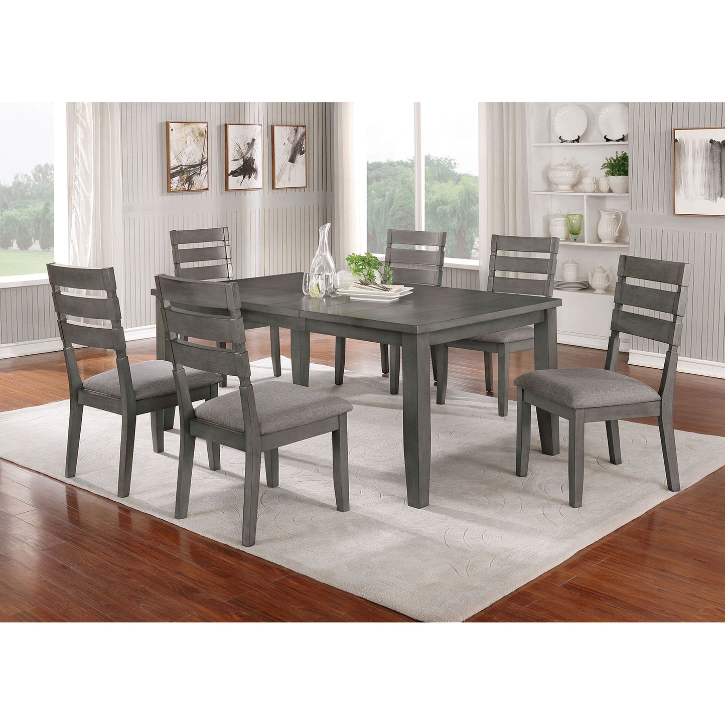 Furniture of America VIANA 7 Pc. Dining Table Set