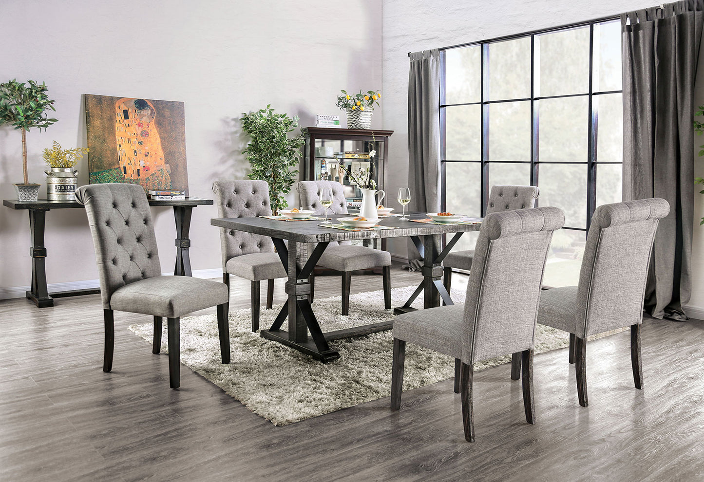 Furniture Of America ALFRED 7 Pc. Dining Table Set