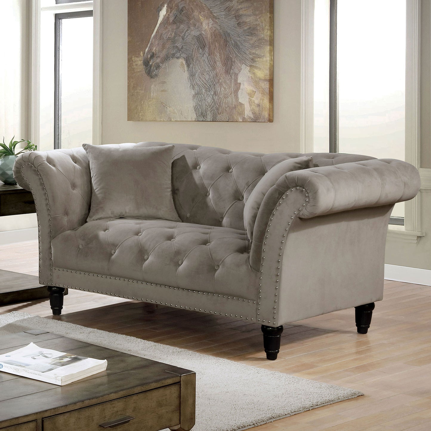 Furniture of America LOUELLA Loveseat