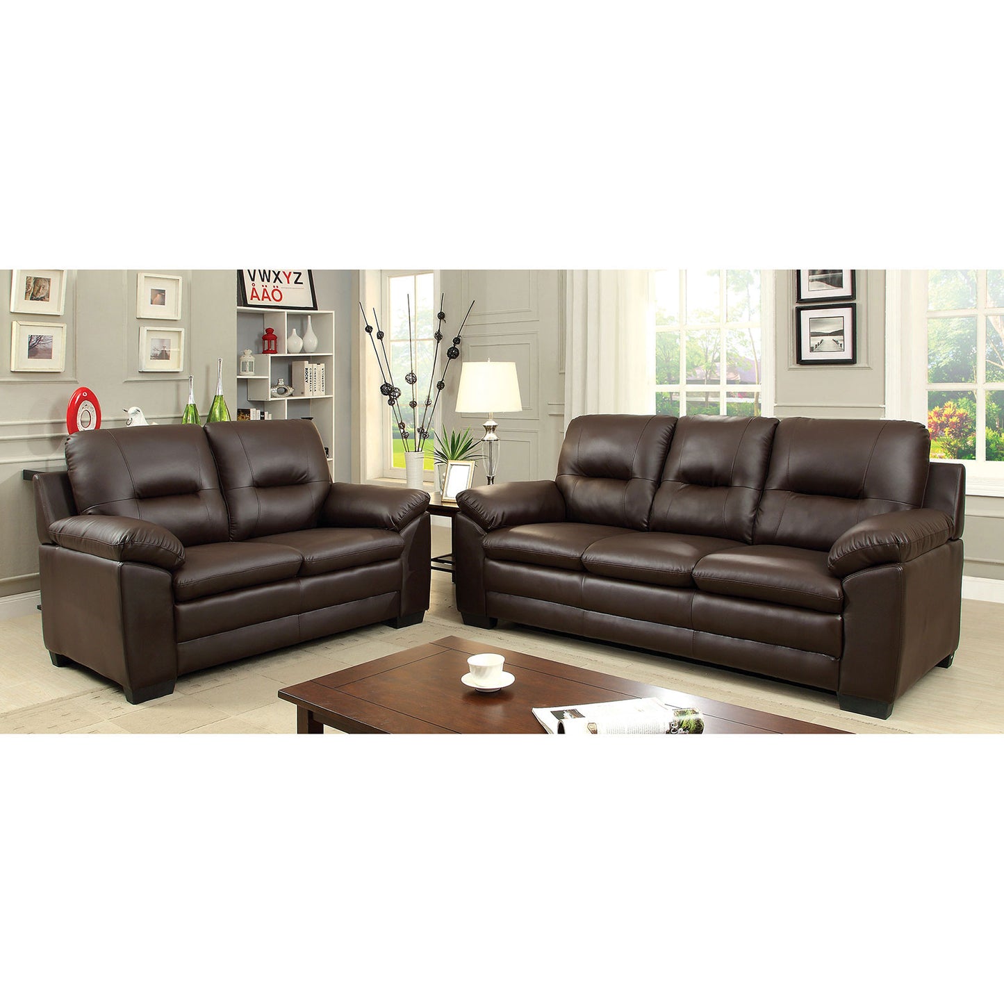 Furniture of America PARMA Sofa + Love Seat + Chair