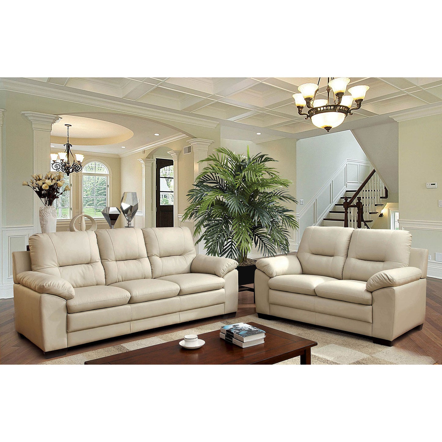 Furniture of America PARMA Sofa + Love Seat + Chair