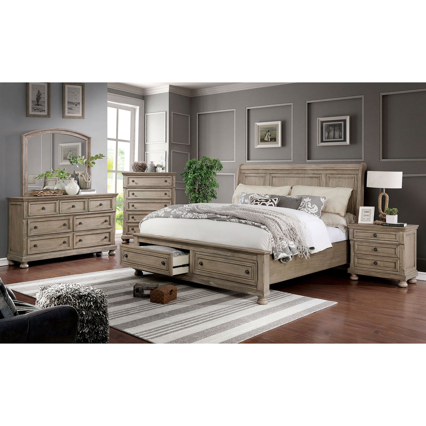 Furniture of America WELLS 4 Pc. Queen Bedroom Set