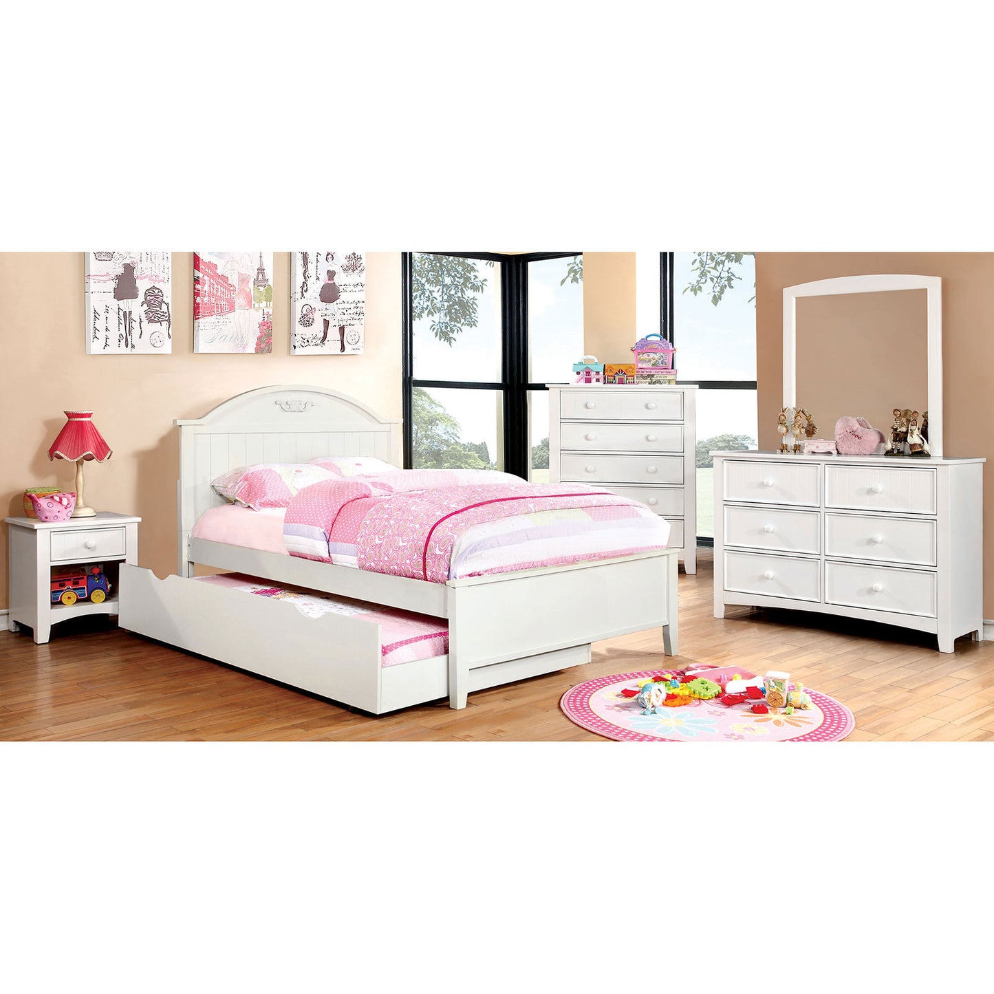 Furniture Of America Cherry 4 Pc. Full Bedroom Set