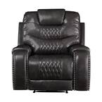 ACME Braylon PU Upholstered Power Motion Recliner with Nail-Head Trim