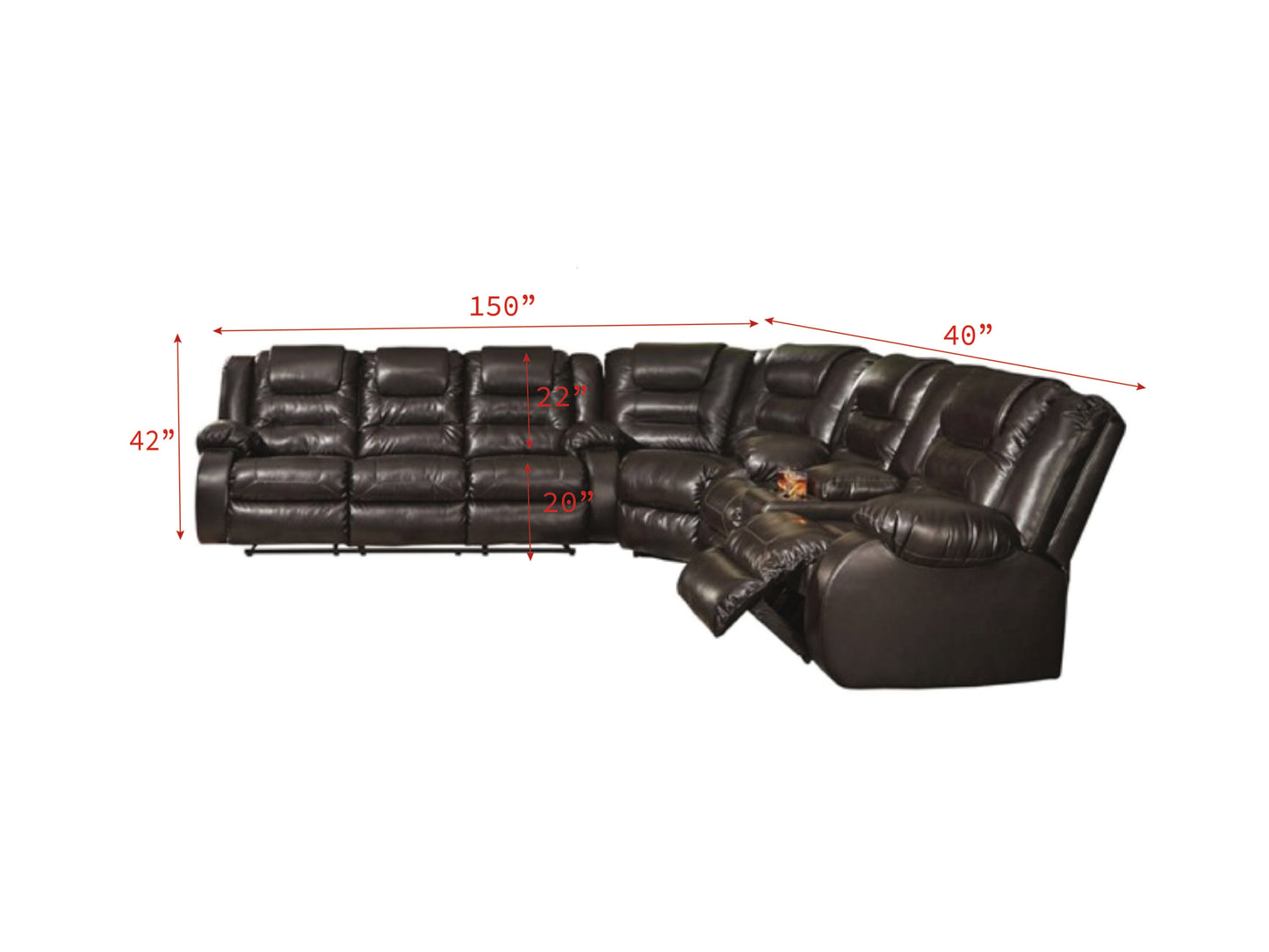 Ashley Furniture Vacherie Chocolate Sectional