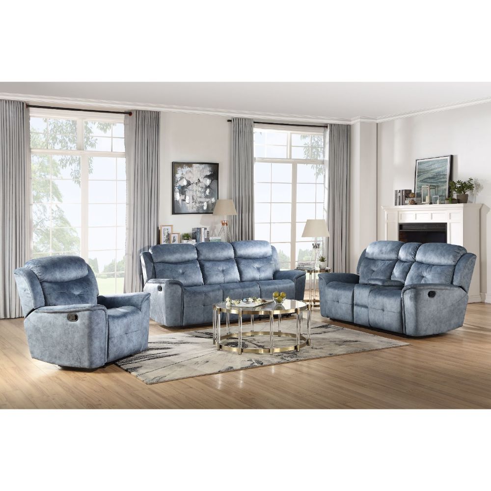 ACME Mariana Sofa (Motion), Silver Blue Fabric