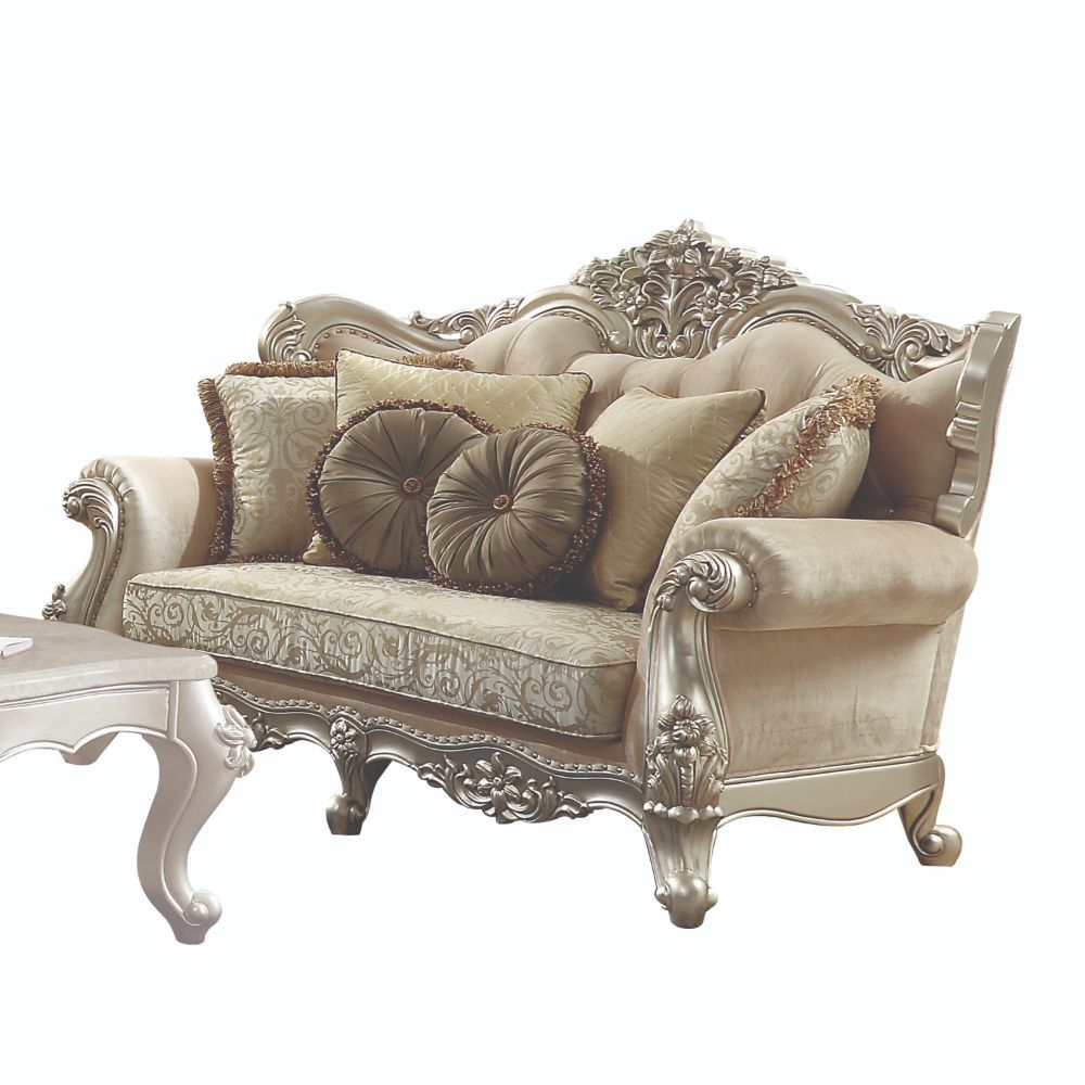 ACME Chantelle 63" Loveseat with 3 Pillows