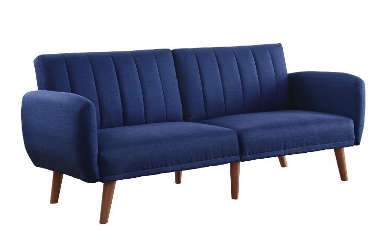 AcmeBernstein Adjustable Sofa in Blue Linen and Walnut