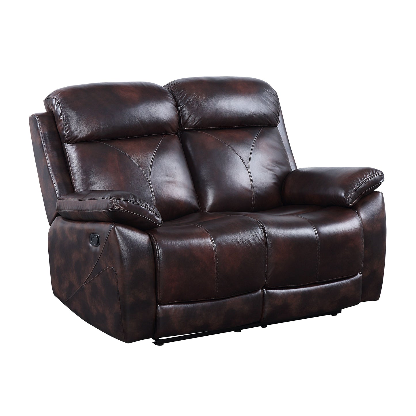 ACME Perfiel Loveseat 2 Tone Dark Brown Top Grain Leather