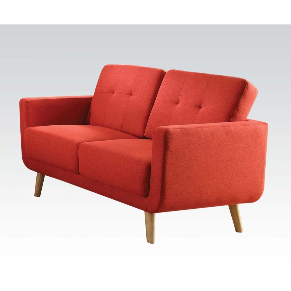 ACME Sisilla Loveseat Red Linen