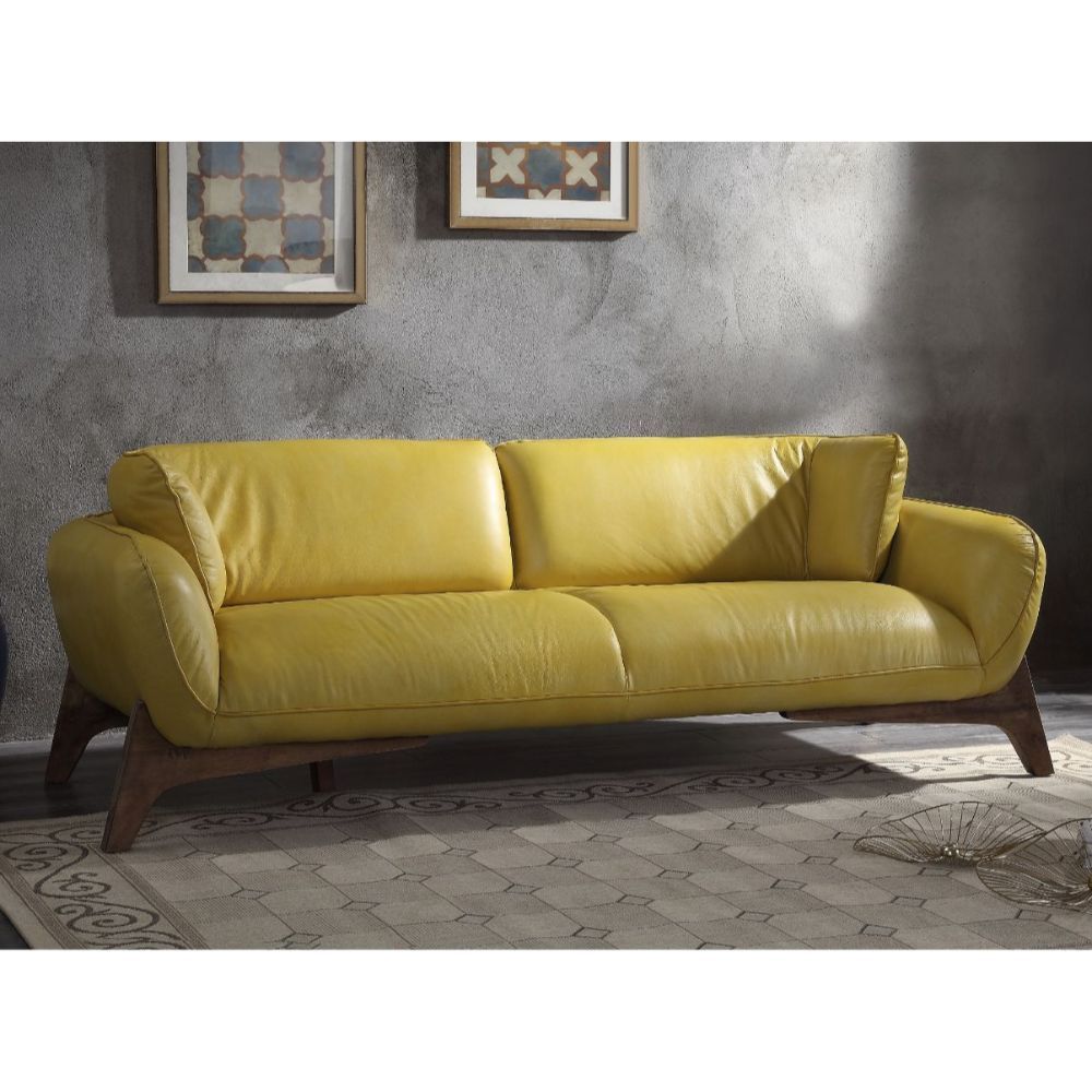 ACME Furniture Pesach Sofas, Mustard Leather