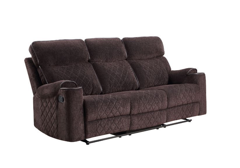 ACME Furniture Aulada Chocolate Motion Sofa