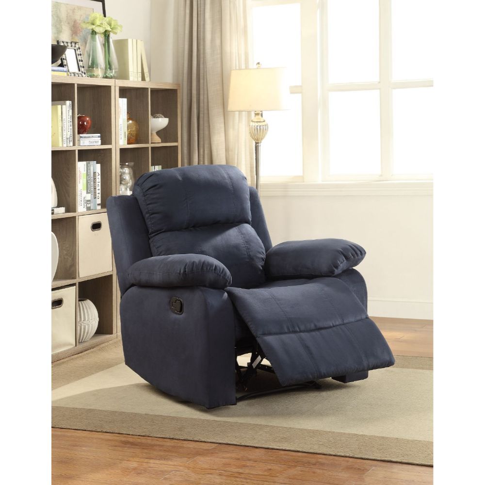 ACME Parklon Recliner Blue Microfiber