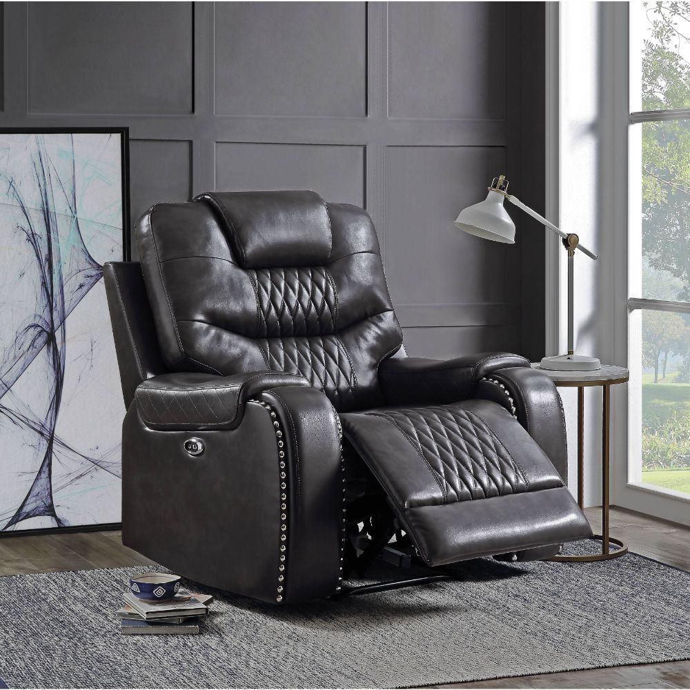 ACME Braylon Recliner Magnetite PU