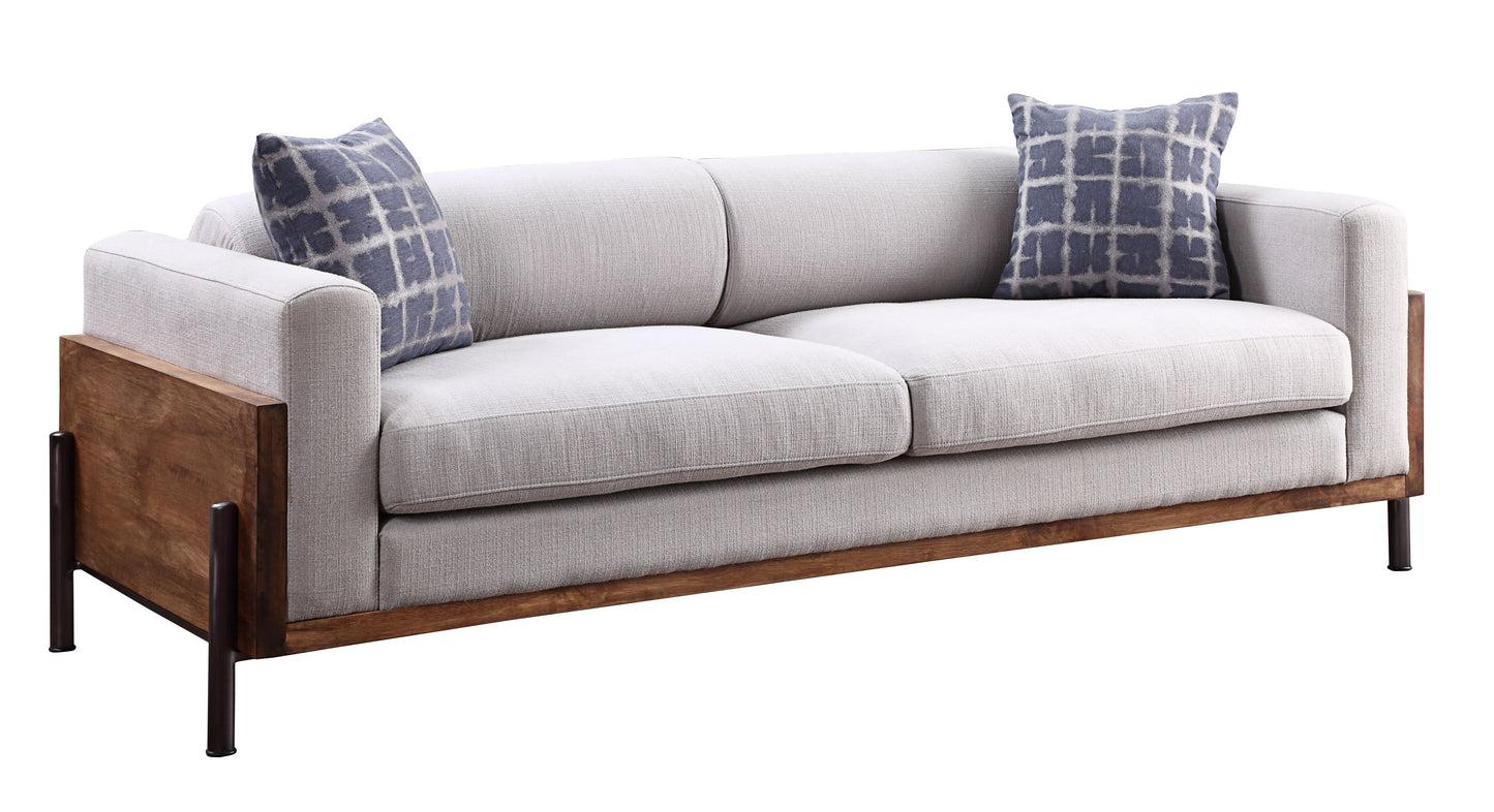 ACME Furniture Pelton Gray and Walnut Sofa