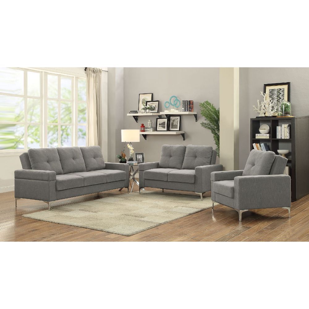 ACME Dorian Loveseat Gray Linen