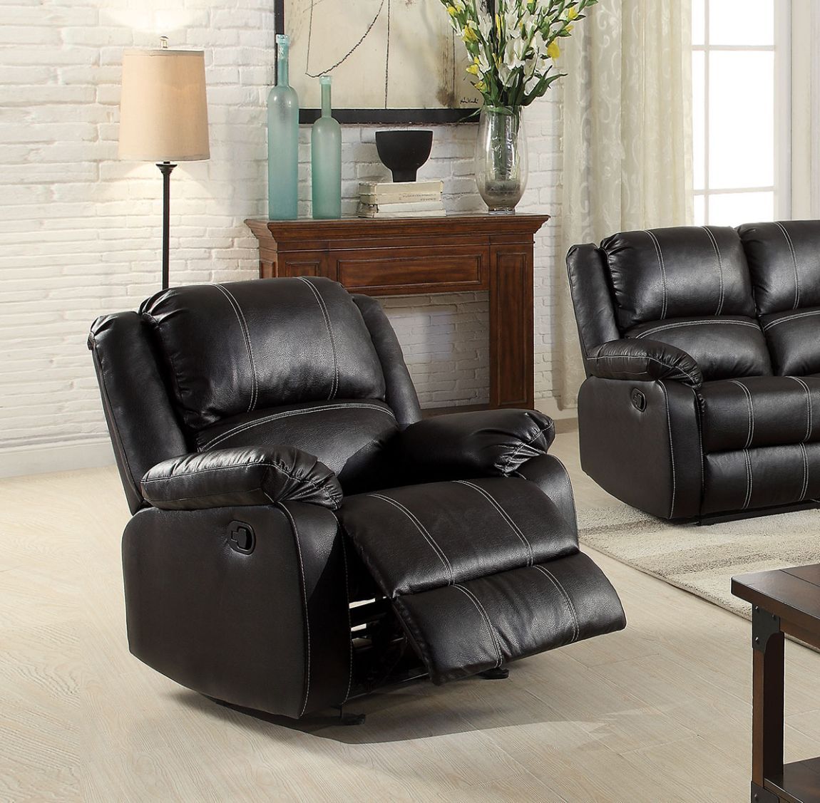 ACME Zuriel Rocker Recliner Black PU