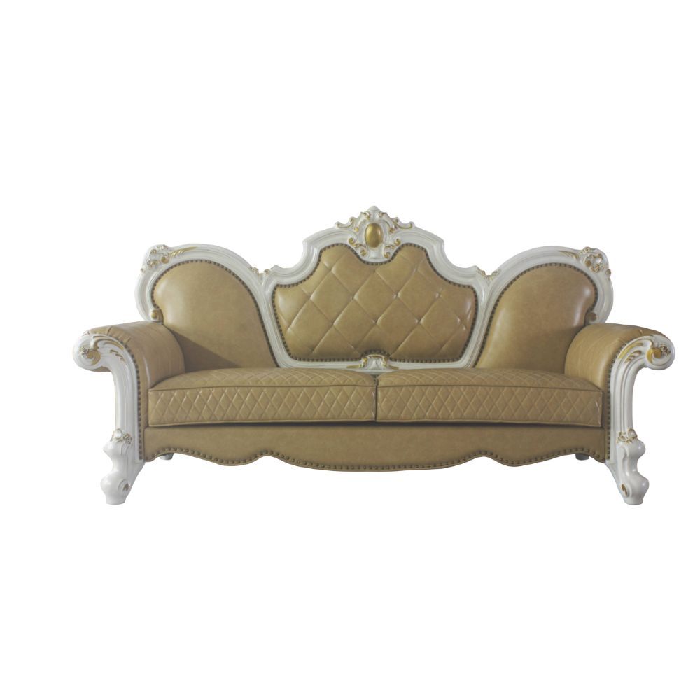 ACME Picardy Sofa w/Pillows, Fabric & Antique Pearl