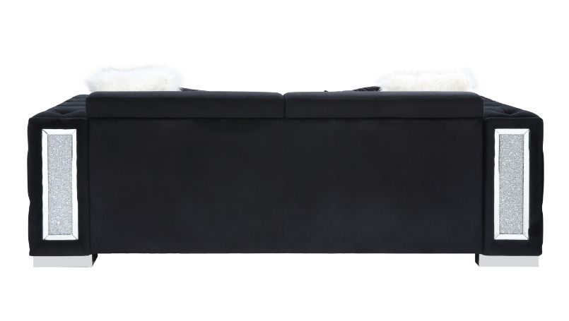 ACME Furniture Trislar Black Velvet Sofa