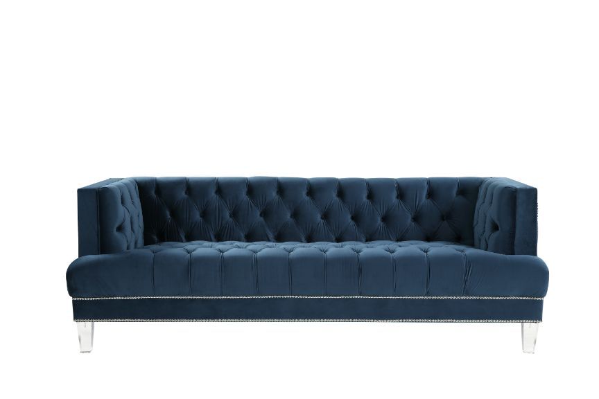 ACME Furniture Ansario Sofas, Blue Velvet