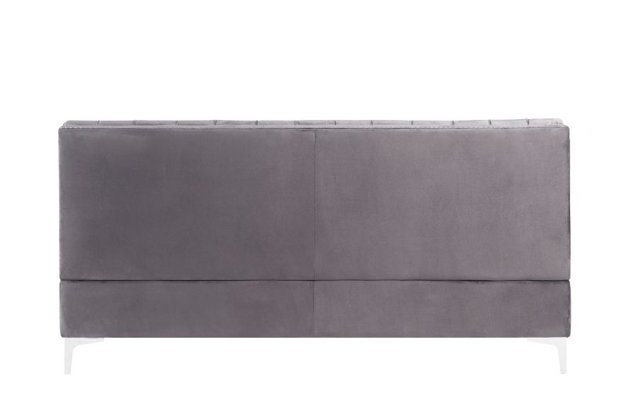 ACME Jaszira Sectional Sofa in Gray Velvet