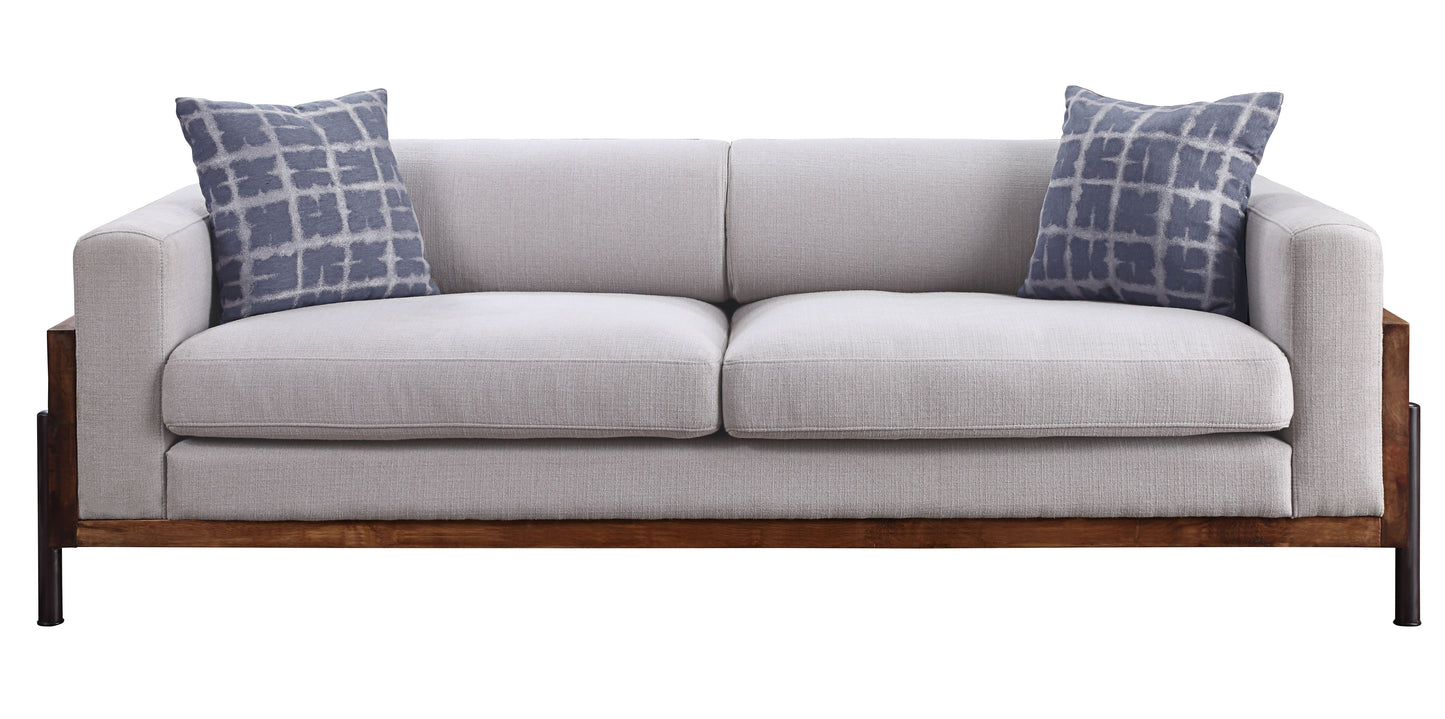 ACME Furniture Pelton Gray and Walnut Sofa