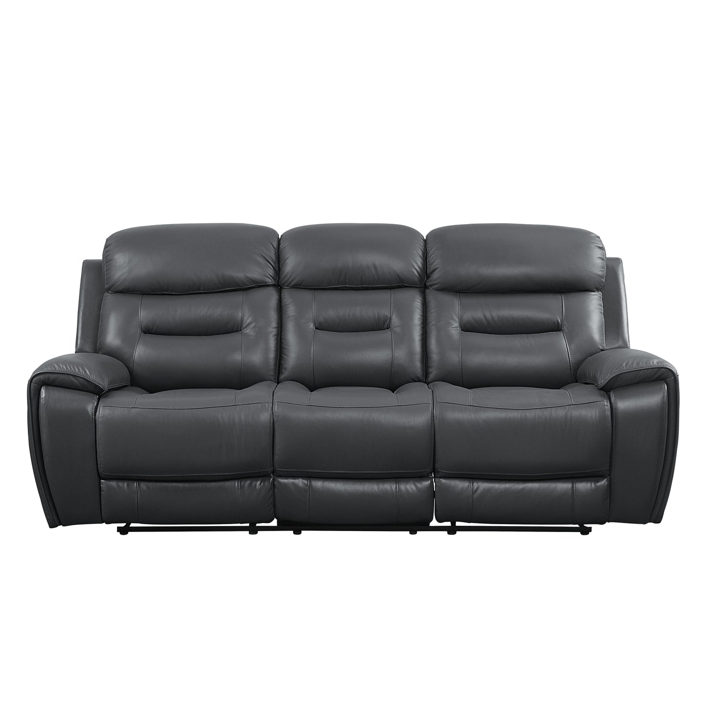 ACME Furniture Lamruil Love Seats, Gray Top Grain Leather