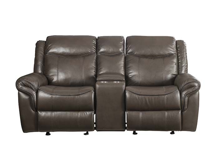 ACME Lydia Loveseat Brown Leather Aire