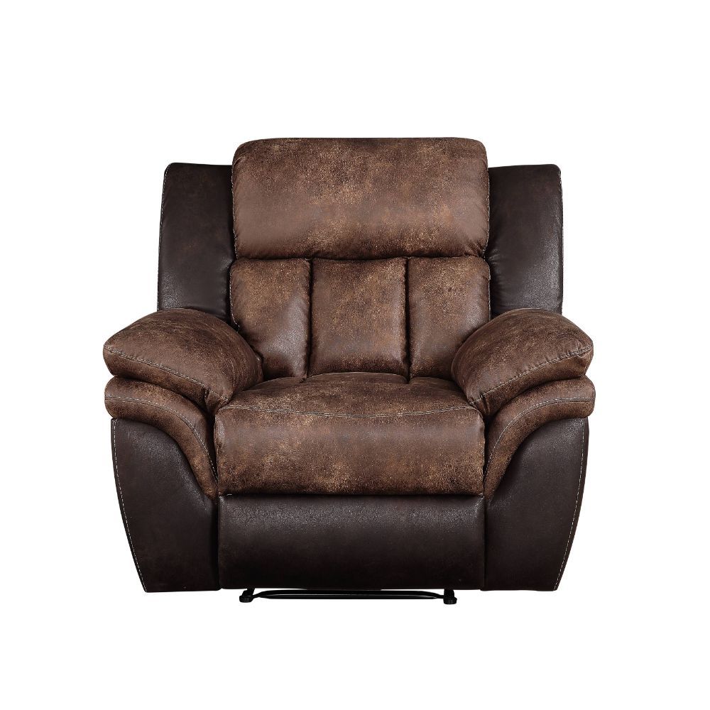 ACME Jaylen Recliner Toffee & Espresso Polished Microfiber