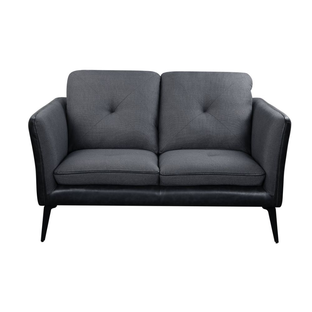 ACME Harun Loveseat Gray Fabric & PU