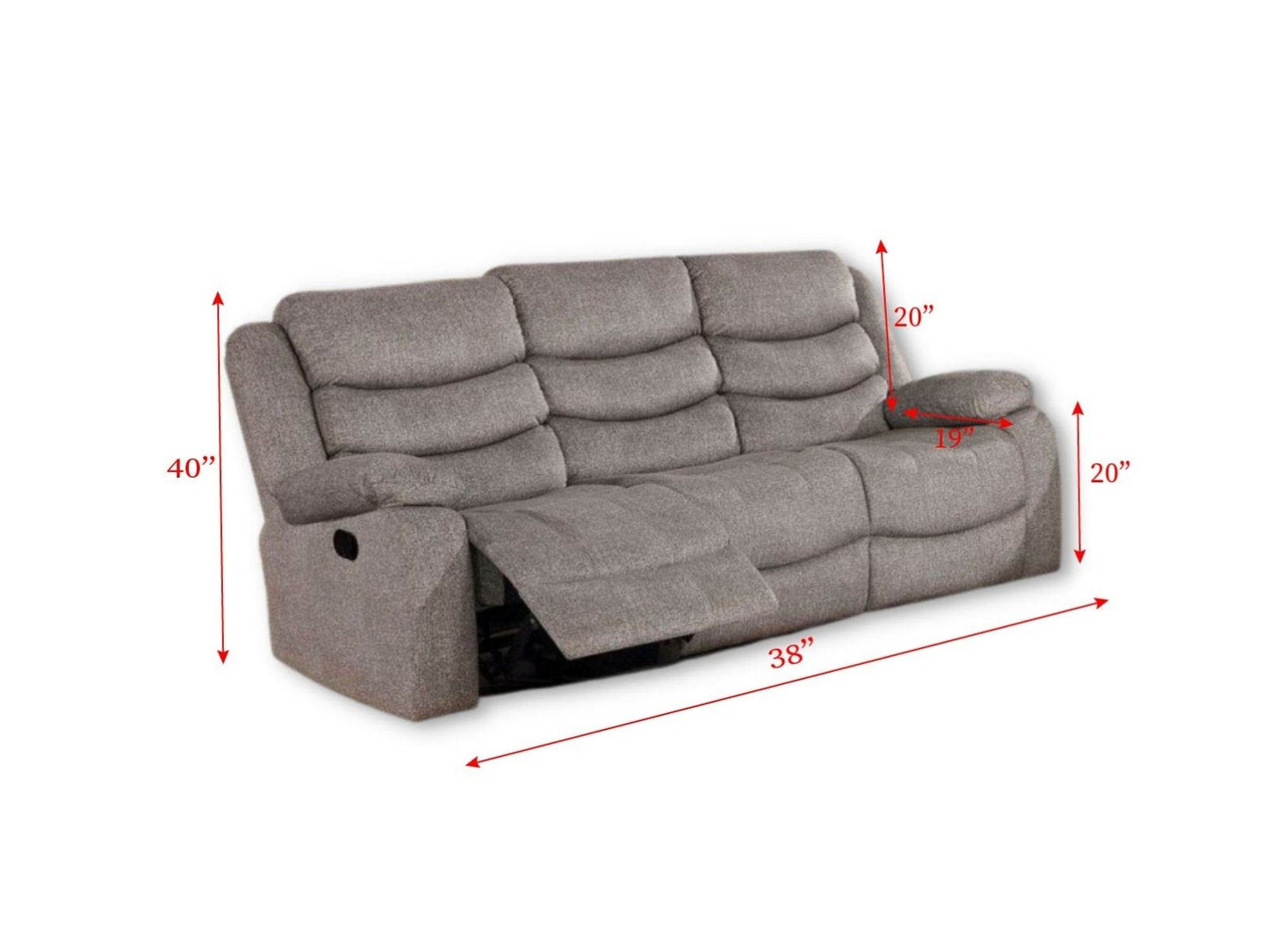 Furniture of America CASTLEFORD SOFA Split Back Cushions, Contoured Seats and Padded Arms