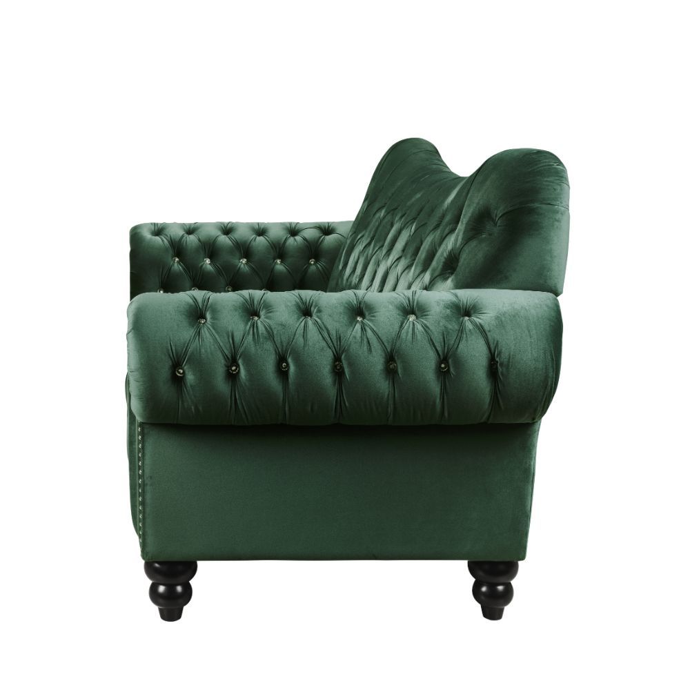 ACME Iberis Loveseat in Green Velvet