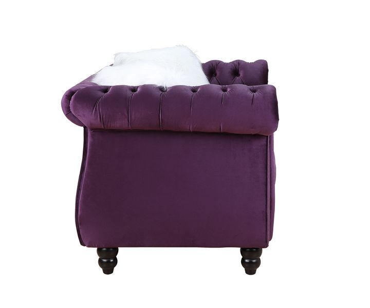 ACME Thotton Loveseat Purple Velvet