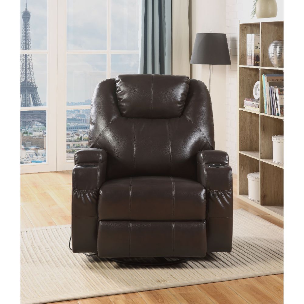 ACME Waterlily Rocker Recliner Brown PU