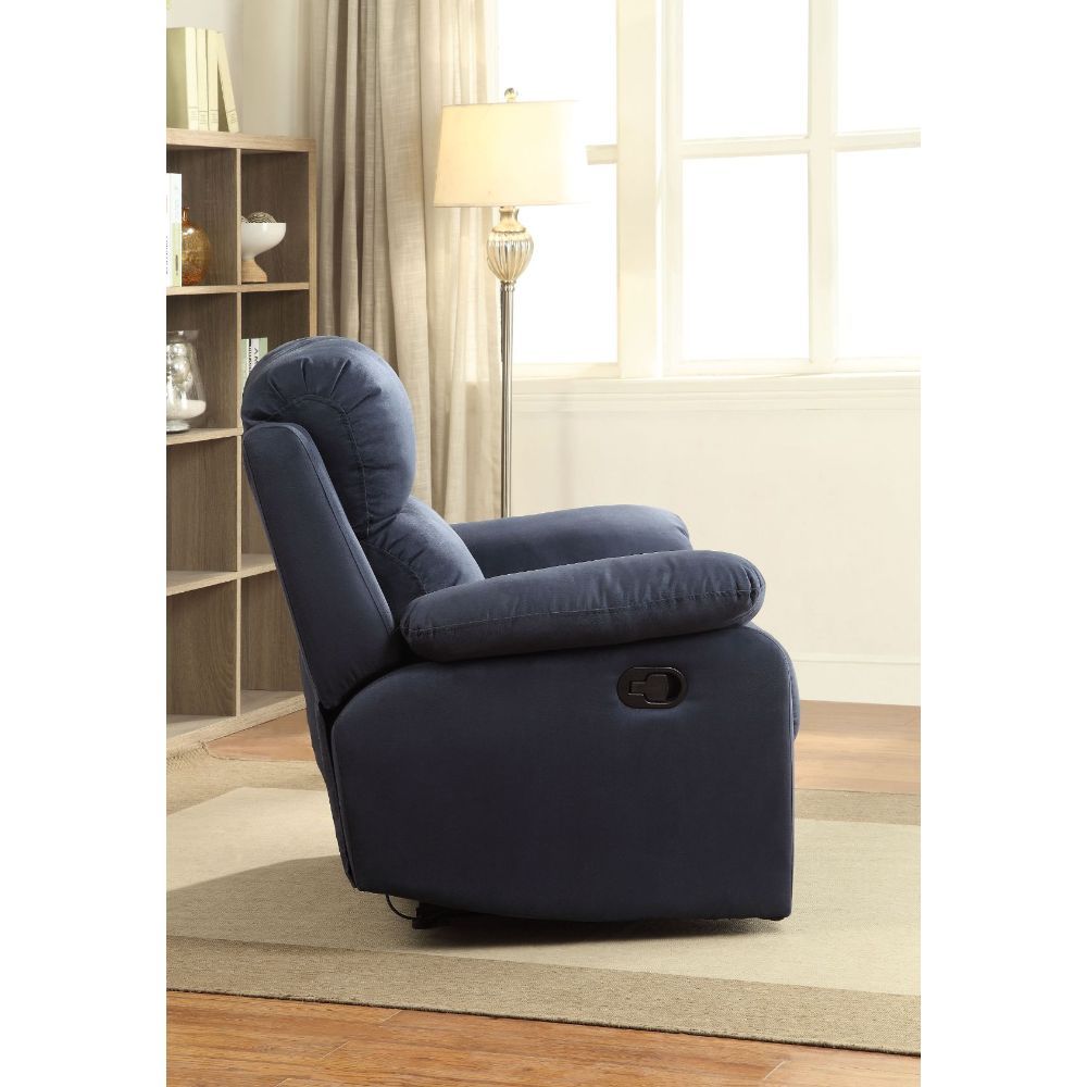 ACME Parklon Recliner Blue Microfiber