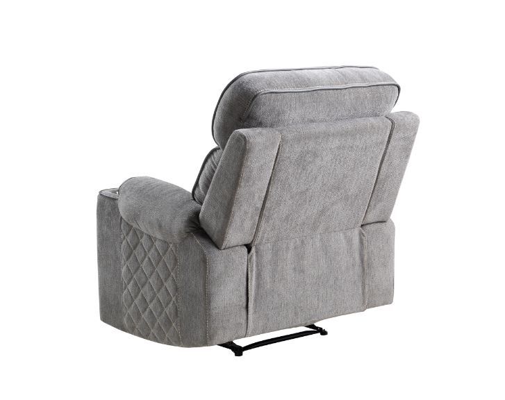 ACME Aulada Glider Recliner Gray Fabric