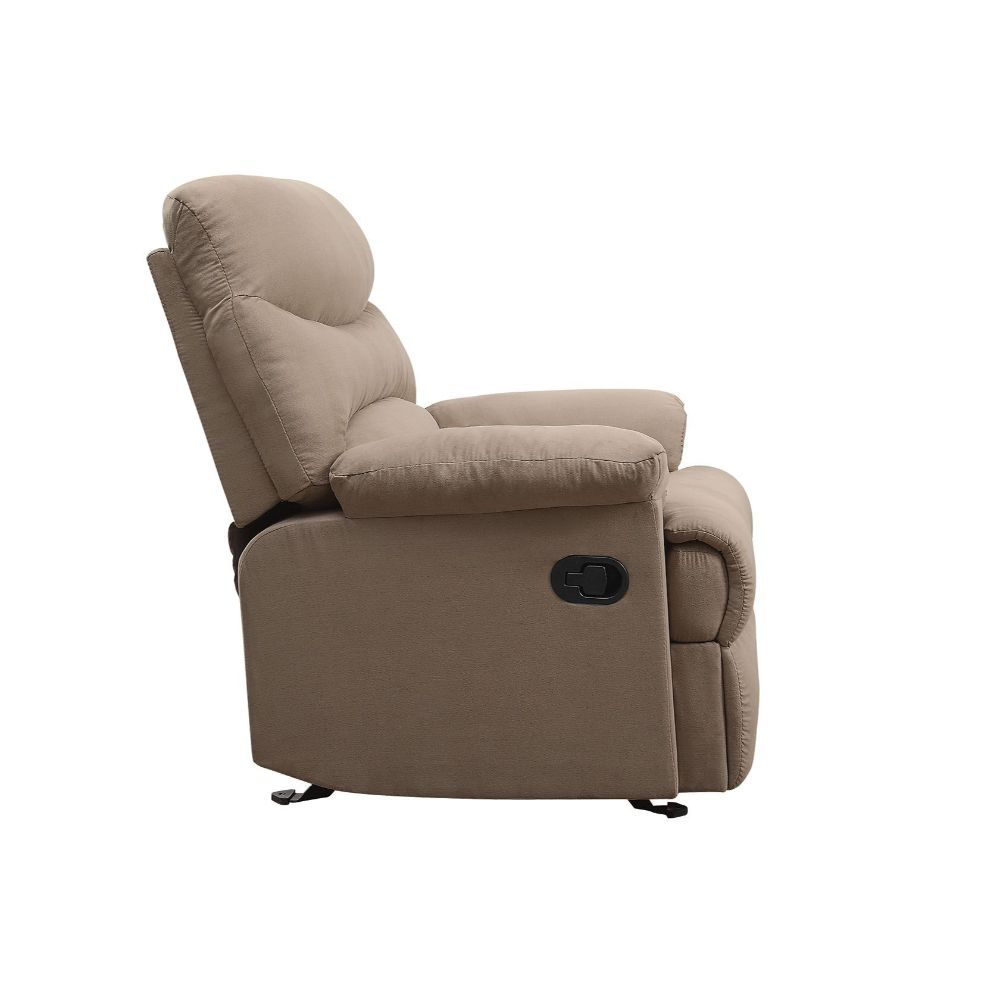 ACME Arcadia Glider Recliner Light Brown Microfiber