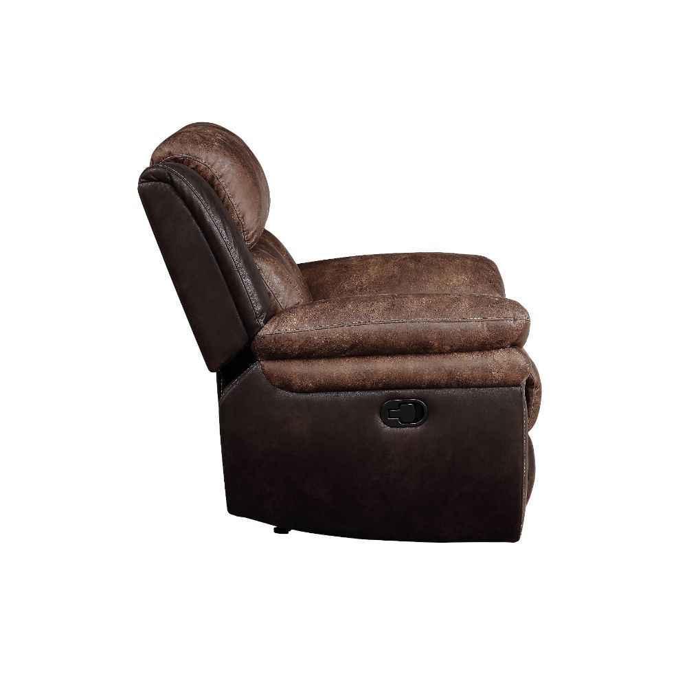 ACME Jaylen Recliner Toffee & Espresso Polished Microfiber