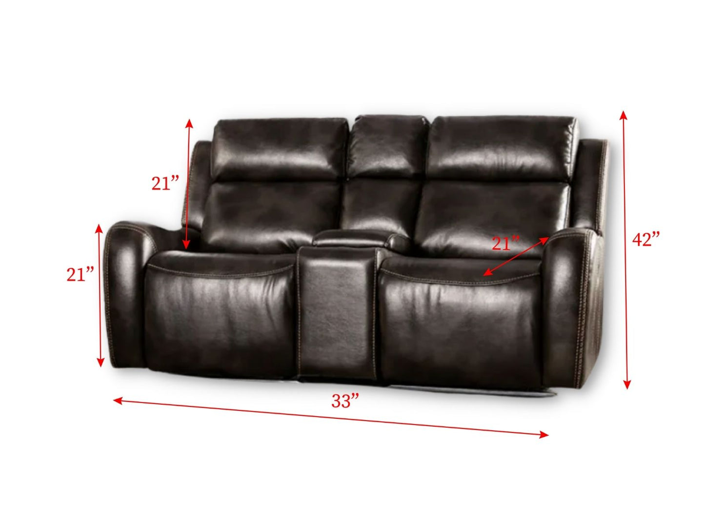 Furniture of America BARCLAY LOVESEAT High Density Foam Cushions &  Padded Armrest USB Charger