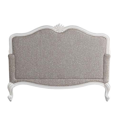 ACME Ciddrenar Loveseat Fabric & White Finish