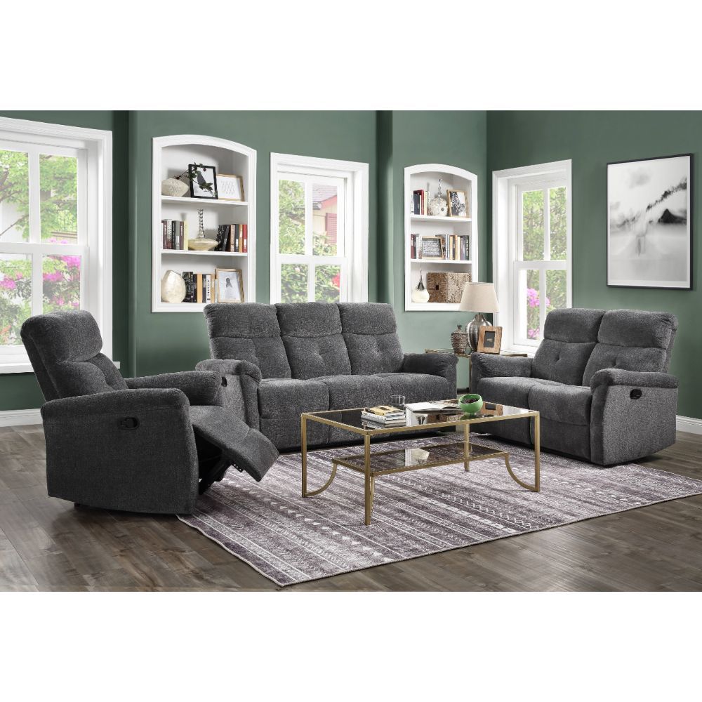 ACME Treyton Motion Sofa in Gray Chenille