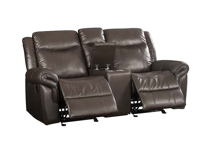 ACME Lydia Loveseat Brown Leather Aire