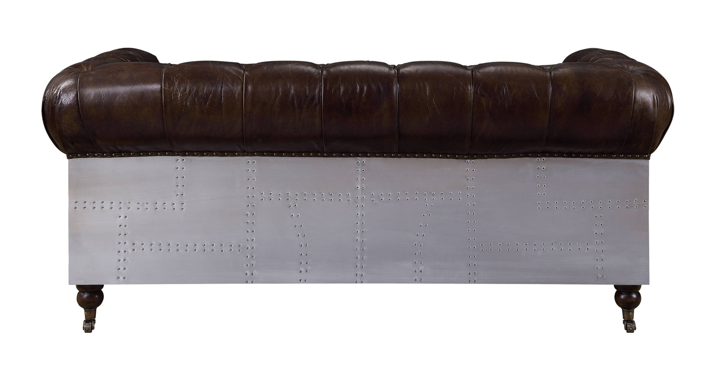 ACME Aberdeen Loveseat Vintage Brown Top Grain Leather