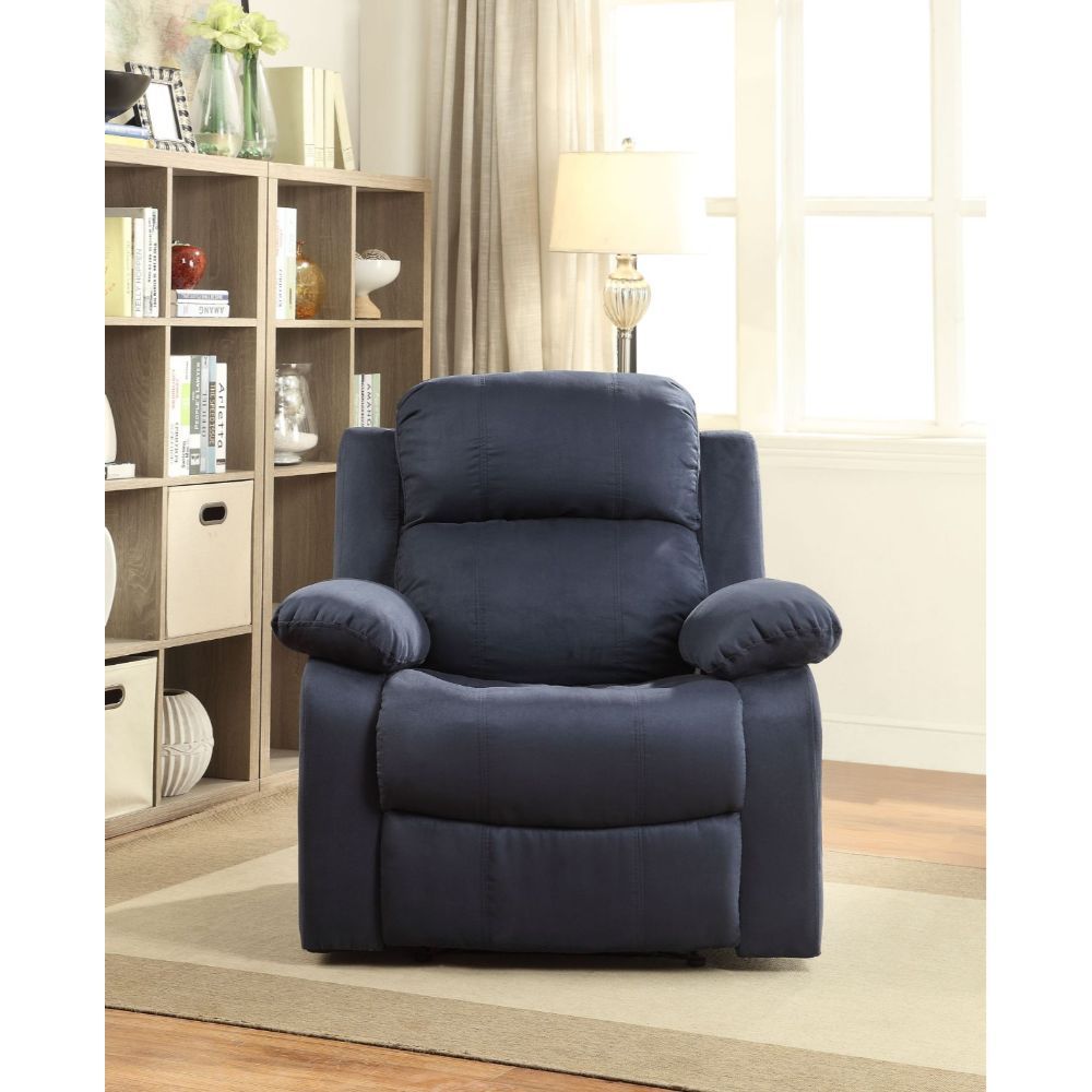 ACME Parklon Recliner Blue Microfiber