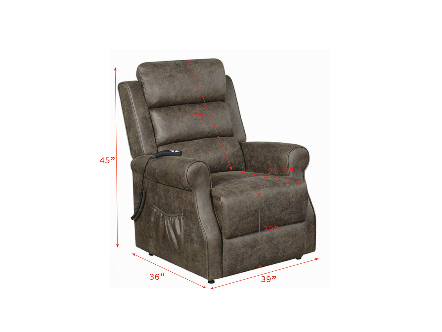 Coaster Furniture Brown Power Recliner