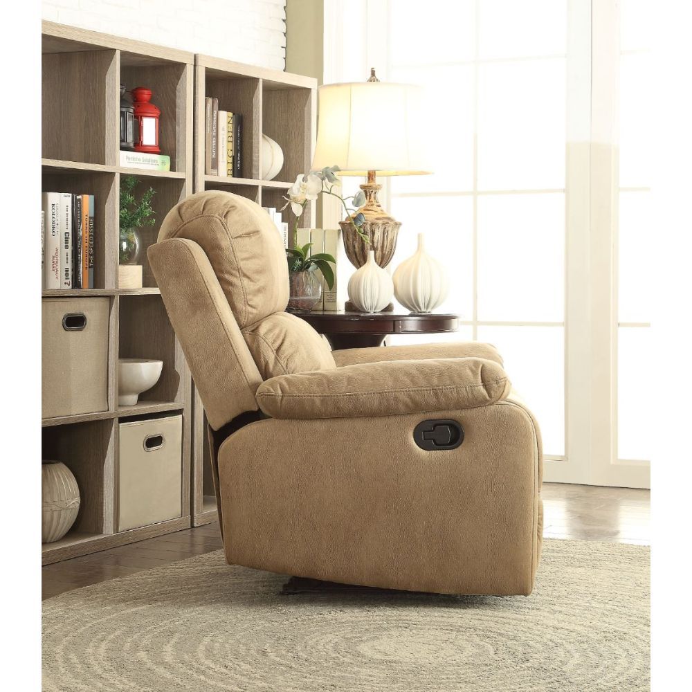 ACME Bina Recliner Light Brown Polished Microfiber